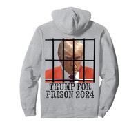 Trump For Prison 2024 Mono Naranja Mugshot Elección Divertida Sudadera con Capucha