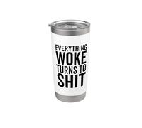 Trump gracioso Todo lo que despertó se convierte en mierda política Vaso térmico de acero inoxidable de doble pared