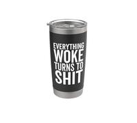 Trump gracioso Todo lo que despertó se convierte en mierda política Vaso térmico de acero inoxidable de doble pared