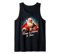 Trump is Comin' to Town - Santa Christmas Funny Graphic Camiseta sin Mangas