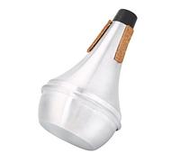 Trumpet Mute Aleación de aluminio Tiras de corcho Ruido de trompeta Retirar para practicar trompeta y calentar en silencio