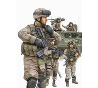 Trumpeter 00424-1 :3 5 Moderno U. S. Ejército Armor un Tripulante & Infantería -