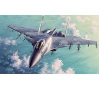 Trumpeter Sukhoi Su-33 Flanker D Kit de Modelo, Color Plateado, Mittel (1667)