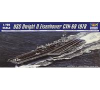 Uss Dwight D. Eisenhower CVN-69 1978 Ship Plástico Kit 1:700 Modelo Trumpeter
