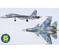Trumpeter 1:350 - Sukhoi Su-33UB - Flanker (6 piezas) , color/modelo surtido