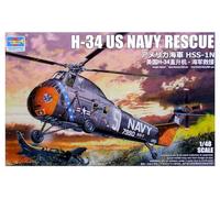 Trumpeter-1/48 H-34 Rescue, Us Navy Juego de construcción de maquetas, Color Diferentes (002882)