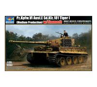 Trumpeter 9539 Pz.Kpfw.Vi Ausf.E SD.Kfz.181 Tiger I (Medium Production) w/Zimmerit maqueta de plástico, de Colores