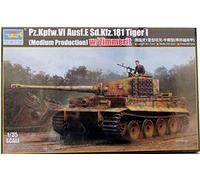 Trumpeter 9539 Pz.Kpfw.Vi Ausf.E SD.Kfz.181 Tiger I (Medium Production) w/Zimmerit maqueta de plástico, de Colores