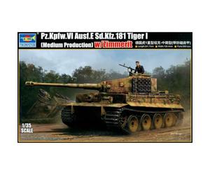 Trumpeter 9539 Pz.Kpfw.Vi Ausf.E SD.Kfz.181 Tiger I (Medium Production) w/Zimmerit maqueta de plástico, de Colores