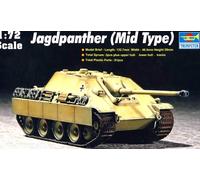 Trumpeter Jagdpanther Mid Tipo 1:72 Kit De Modelo Pak 43/3 L71 88mm