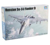 Trumpeter Sukhoi Su-33 Flanker D Kit de Modelo, Color Plateado, Mittel (1667)