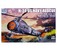 Trumpeter TRU02882 1/48 H-34 US Navy Rescue Plastic Model kit, (Importación USA)