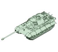 Trumpeter TRU07161 German King Tiger(Porsche Turret) w.105mm k (Importación USA)