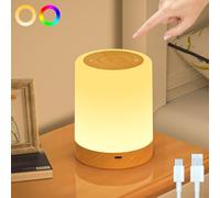 TRUMPETS Lámpara de Mesa LED Control Táctil RGB y Blanco Cálido USB Recargable, Luz Nocturna 256 Colores con Timer Sin Cables Ideal para Niños Habitación Cámping Bebé Dormir (TIPO 2)