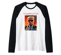 Trumpinator Protagonizada por Trump Funny President Diseño Gráfico Camiseta Manga Raglan