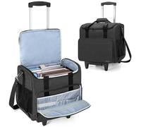 Trunab Bolsa con Ruedas para Profesor con Almohadilla Inferior y Carrito Desmontable, Bolsa para Profesor con Fundas Acolchadas Que Admite una Computadora Portátil de hasta 15,6"