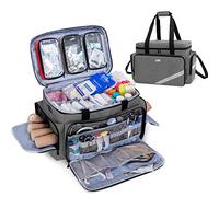 Trunab - Bolsa de repuesto vacía, color gris, bolsa médica profesional de gran capacidad con tabla de división interior y fondo antideslizante, apto para primeros auxilios, emergencia, hogar, EMT, EMS