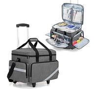 Trunab - Bolsa médica con Ruedas con Carro extraíble, Bolsa con Ruedas para Enfermera, con separadores extraíbles, Bolsa de Repuesto vacía para médicos, Profesionales EMS, Gris
