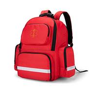 Trunab Botiquín de Primeros Auxilios Bolsa de Primeros Auxilios de Trauma, Vacía, Kits de Emergencia Médica Paquete de Bolsa de Salto para EMT, EMS, Policía, Bomberos, Oficiales de Seguridad, Rojo