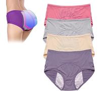 TRUNEB High Waist Leakproof Underwear for Women,Comfort Plus Size Leak Proof Menstrual Panties Physiological Pants,Women Cotton Breathable Briefs (3XL,C)