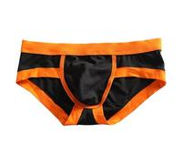 Trunk Herren 4XL, Unterwäsche Ultraligcht Slip mit Elastischem Bund Dreieckiger Slip Patchwork Male Trunks Ultradünne Schlüpfer atmungsaktiv Höschen Tragegefühl praktische Unterhose, Negro , XL