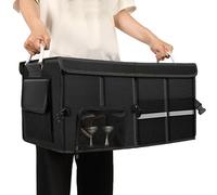 Trunk Organizer for SUV, Large Capacity Portable Foldable Auto Box - Backseat Car Organizer with Handles for Vehicle Truck Van Road Trip Travel Camping Picnic Long Drive Trip Snack Time Daily