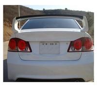 Trunk Wing para Civic Spoiler FD2 Alerón Trasero Coche con Imprimación De Color Alerón Trasero para Civic 2006-2015 Material ABS Spoiler(White and Black)