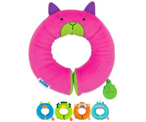 Trunki Cojín Cervical Coche Niños con Mentonera | Cojín Cuello Viaje Niños Ideal para Coche, Avión, Bicicleta o Cochecito | Reposacabezas Coche Niño y Niña | Cojín Yondi | Betsy (Rosado)