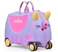Trunki Maleta para niños con ruedas delanteras de 360°, bolsa de equipaje de mano de 17.6 L, equipaje de cabina con ruedas, equipaje de mano ligero aprobado para niños con correa de remolque, Cassie