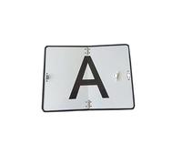 Trupa GmbH 10 pizarras A de aluminio, 400 x 300 mm, plegables, reflectores, placas de basura, carteles de advertencia para camiones