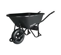 TRUPER CAT-60PL Carretilla con bandeja de plástico de 6 pies y llanta Knobby de 16 pulgadas x 4 pulgadas