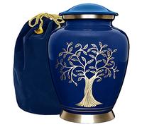 Trupoint Memorials Urnas de cremación para adultos, urnas de cremación hechas a mano, urnas de entierro grandes para cenizas adultas y machos, urnas decorativas funerarias de hasta 200 libras