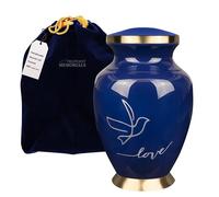 Trupoint Memorials - Urnas de cremación para cenizas humanas, Adult Large 200 Pound, Azul oscuro