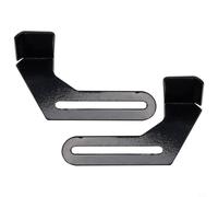 Trurovem 2 piezas de soporte de metal para amoladora de repuesto, almohadilla de arandela, accesorios negros de 126 x 56 mm, compatible con amoladora de banco tipo 150/200, protectores de seguridad