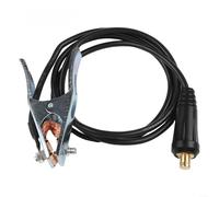 Trurovem Abrazadera de tierra de soldadura resistente 300 A con mango aislado, conector de tierra antideslizante para MIG para máquinas de soldadura TIG, disponible en 1 m 2 m para longitudes de cable
