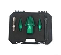 Trurovem Broca divisora de leña para madera húmeda y seca, cabezal desmontable de cambio rápido con vástago cuadrado SDS, broca de cono de tornillo de acero al carbono para taladro martillo, verde