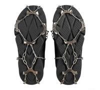 Trurovem Cadenas de crampón de acero inoxidable, tacos de hielo de 10 dientes para zapatos y botas, dispositivos de tracción de nieve para caminar, senderismo, camping, picos antideslizantes para