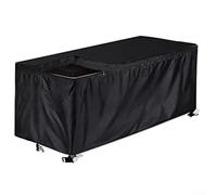 Trurovem Cajas de almacenamiento de jardín Oxford 210D resistentes para cajas rectangulares al aire libre, protectores de muebles impermeables resistentes a los rayos UV con cremallera y cordón, negro