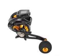 Trurovem Carrete de pesca digital con contador de línea, relación de transmisión 6.3:1, recargable por USB, alarma de mordida, pantalla LCD grande, rodamientos 5+1, arrastre máximo de 10 kg, carrete