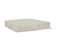 Trurovem Cubierta beige para arenero al aire libre 190T tapa de caja de arena de jardín para niños, protector de área de juego, resistente a la intemperie, fácil de limpiar, forma cuadrada, 120 x 120