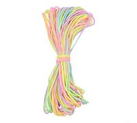 Trurovem Cuerda de nailon arcoíris de 31 metros de 7 hebras para pulsera de supervivencia, manualidades, camping, senderismo, equipo al aire libre, paquete de cuerdas de paracaídas multicolor (colores