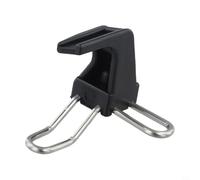 Trurovem Hebilla en forma de E con clip de horquilla delantera para bicicleta plegable Brompton, bloqueo trasero de nailon reforzado y acero inoxidable, accesorio de bicicleta con hebilla E negra, 38