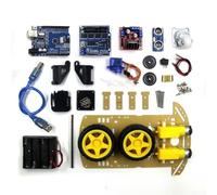 Trurovem Kit de chasis de coche robot de dos ruedas, bricolaje para Arduino compatible con coche con cámara FPV, sensor de distancia y motor robótica para principiantes aficionados