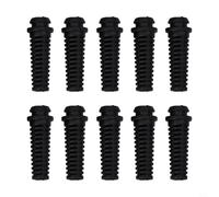 Trurovem Paquete de 10 fundas de goma para cable de alivio de tensión para herramienta eléctrica, taladro eléctrico, protección de alambre de amoladora angular, agujero interior de 6 mm, negro (negro)