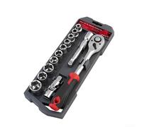 Trurovem Sistema de llave de trinquete con mecanismo de 72 dientes de extensión de adaptadores de accionamiento de 1/4 3/8 1/2 pulgadas y 10 enchufes prácticos casos de uso (12.7 mm)