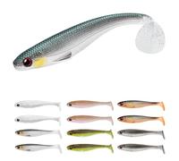 TRUSCEND 12 PCS Señuelos De Pesca para La Trucha Bass Crappie, Multiusos Paddle Tail Swimbaits, Superb Soft Señuelo De Pesca De Plástico De Agua Dulce O Salada, La Pesca De Regalos para Los Hombres