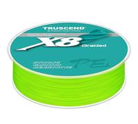 TRUSCEND Línea de pesca trenzada, 8 hebras mejoradas, hilo de pesca de polietileno liso y ultra fino, accesorios de pesca súper resistentes y resistentes a la abrasión, sin estiramiento y baja memoria