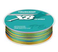 TRUSCEND Línea de pesca trenzada X8, línea de pesca trenzada giratoria mejorada, línea trenzada suave y ultrafina, alambre de pesca súper fuerte y resistente a la abrasión, no se estira y tiene baja