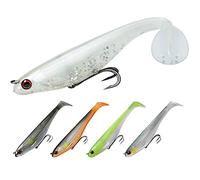 TRUSCEND Paddle Tail Soft Señuelos de Pesca Pre-Rigged Jig Head Swimbaits para la Pesca de la Lubina Camarón Suave cebos Cebos de Pesca de Primera Calidad para el Agua Dulce Salada