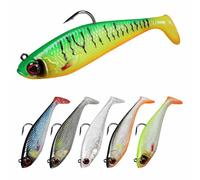 TRUSCEND Paddle Tail Soft Señuelos de Pesca Pre-Rigged Jig Head Swimbaits para la Pesca de la Lubina Camarón Suave cebos Cebos de Pesca de Primera Calidad para el Agua Dulce Salada